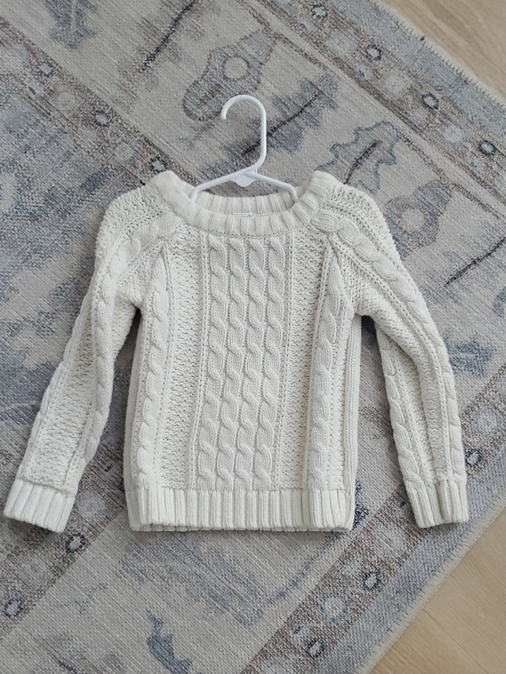 Carters Girls Cableknit Off White Classic Sweater Sz3T